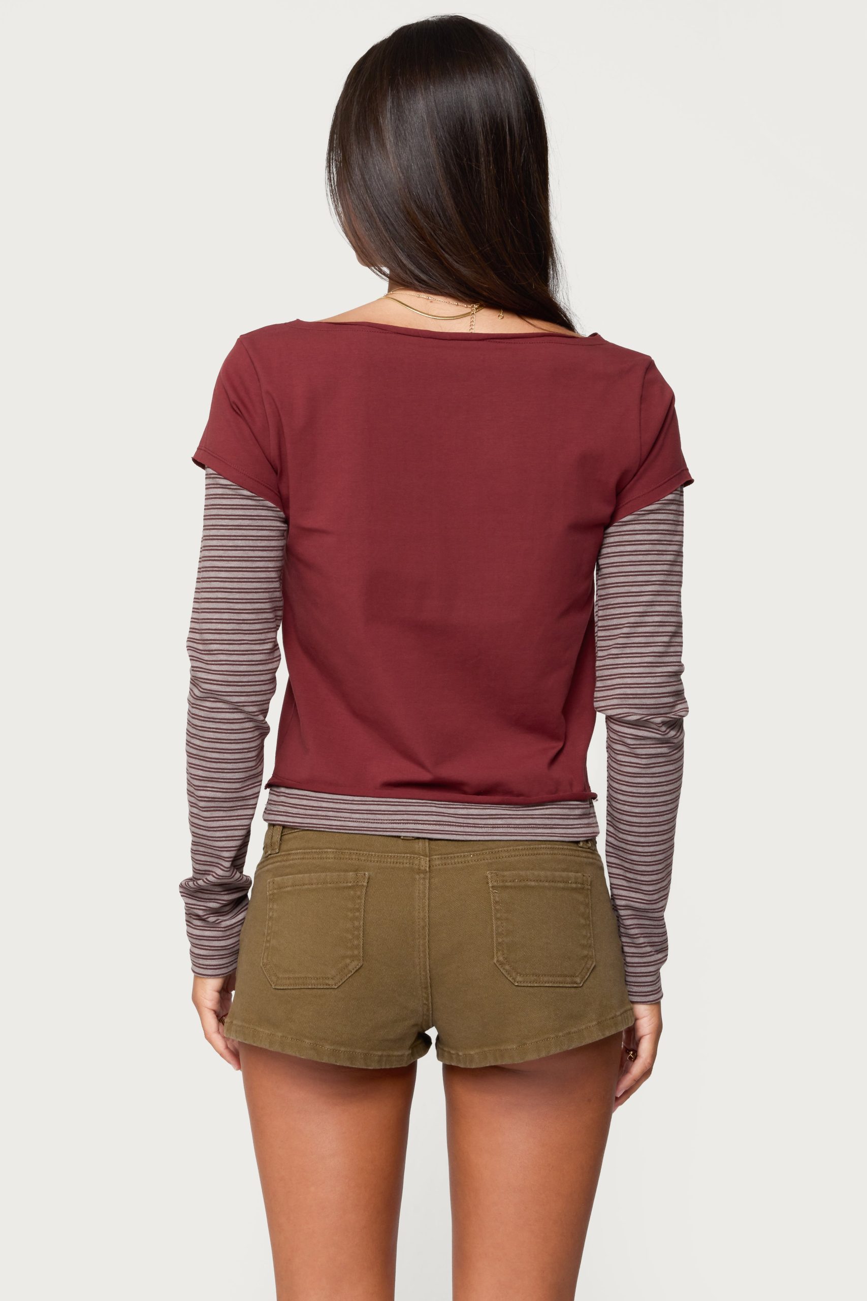 Layered Stripey Long Sleeve T Shirt - Image 6