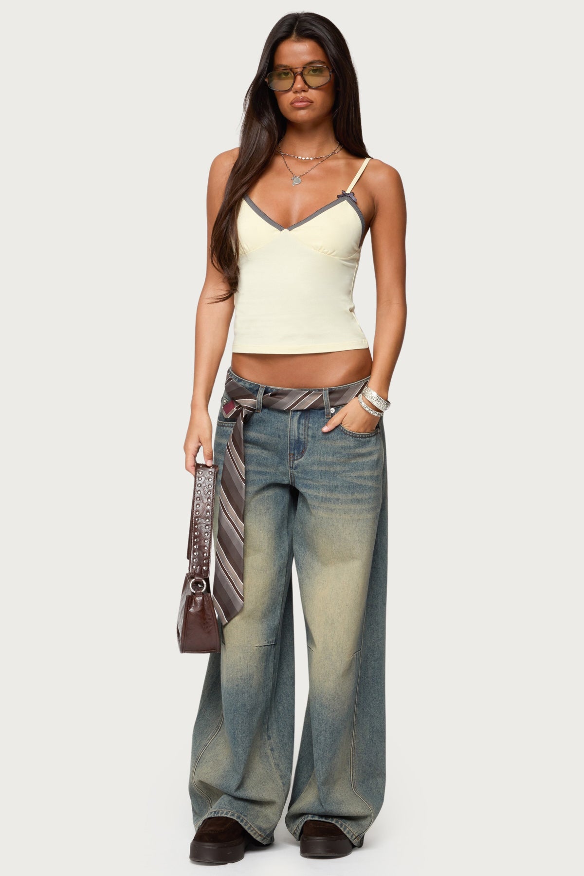 Ruelle Contrast Frill Tank Top - Image 2