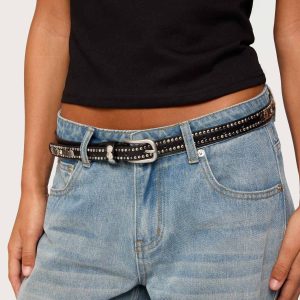 Get Studded Faux Leather Belt