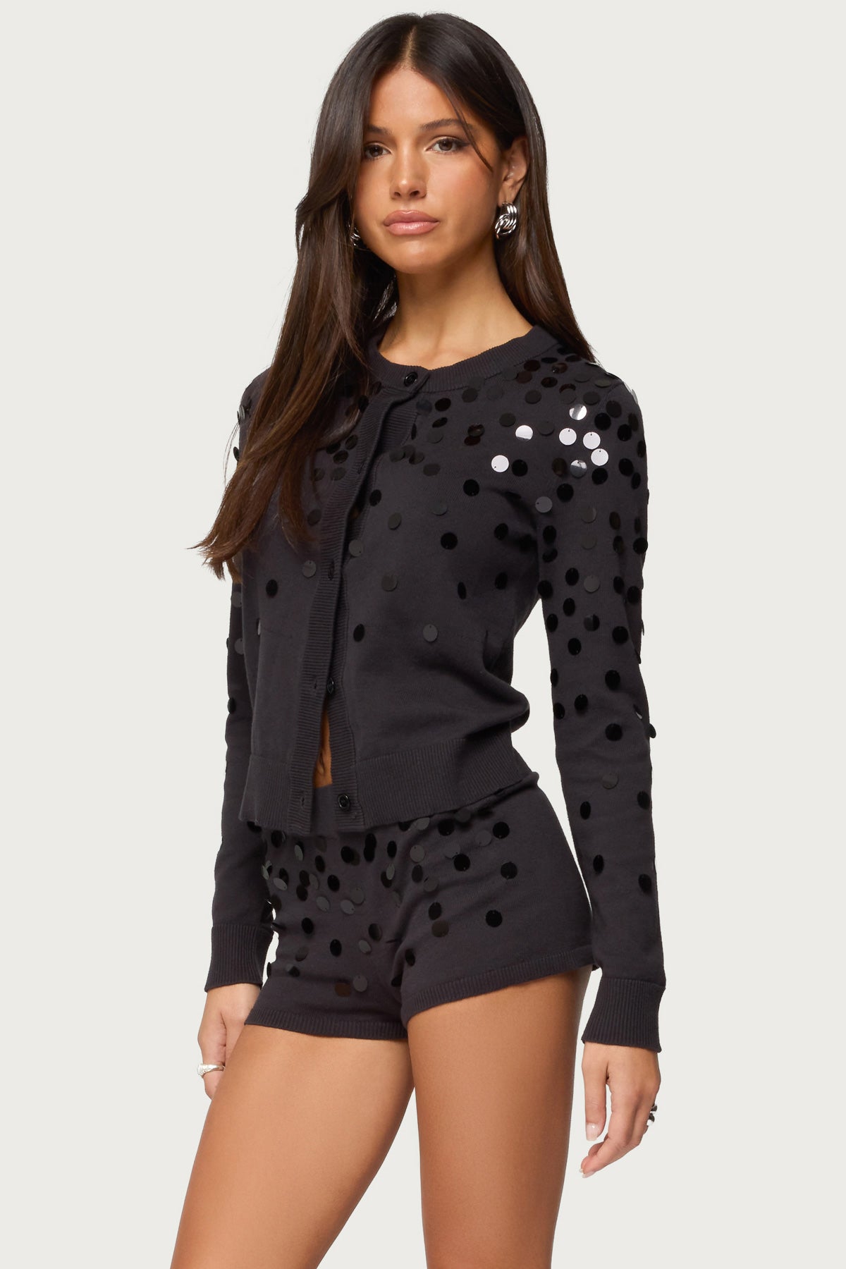 Cierra Sequin Knit Cardigan - Image 3