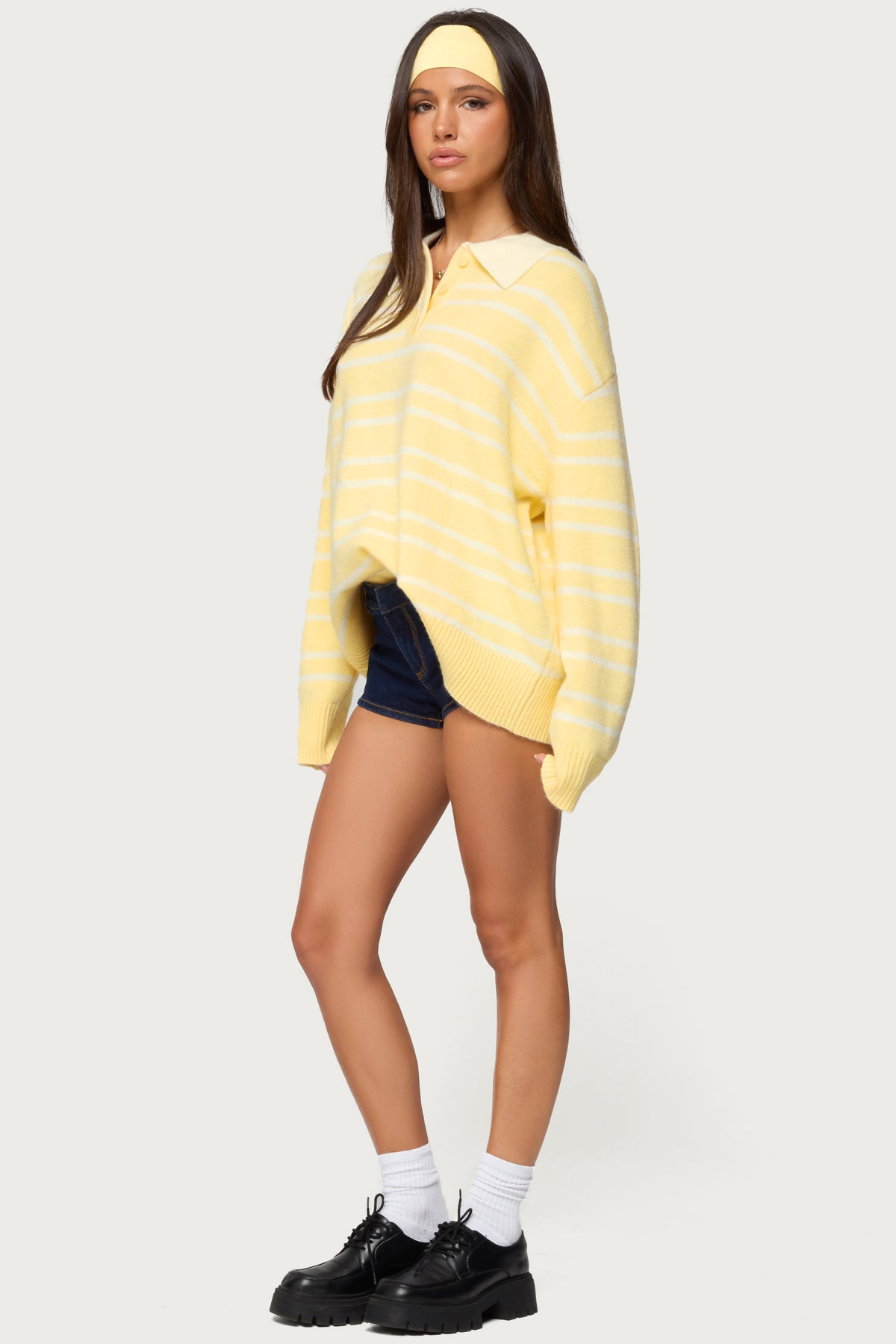 Rilynn Striped Polo Sweater - Image 3