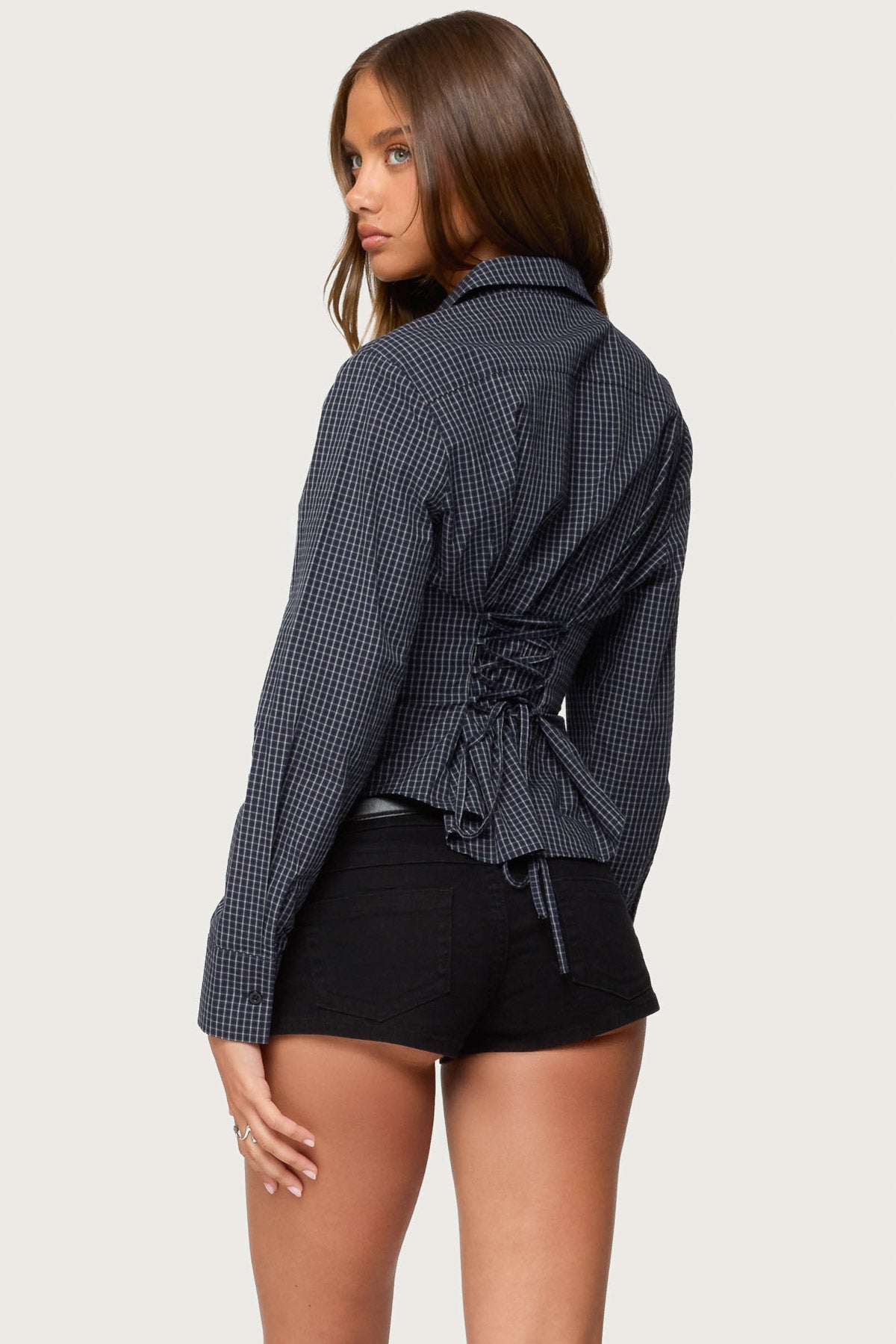 Lisbet Checkered Button Up Shirt - Image 5