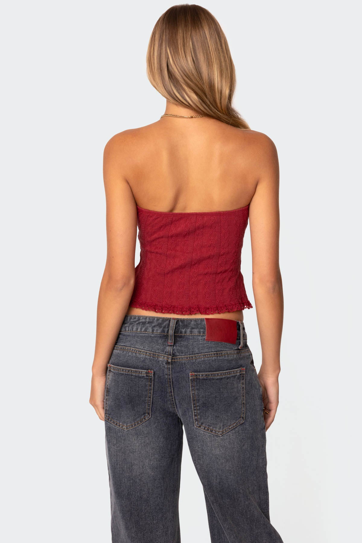 Lacey Knit Tube Top - Image 5