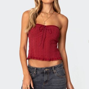 Lacey Knit Tube Top