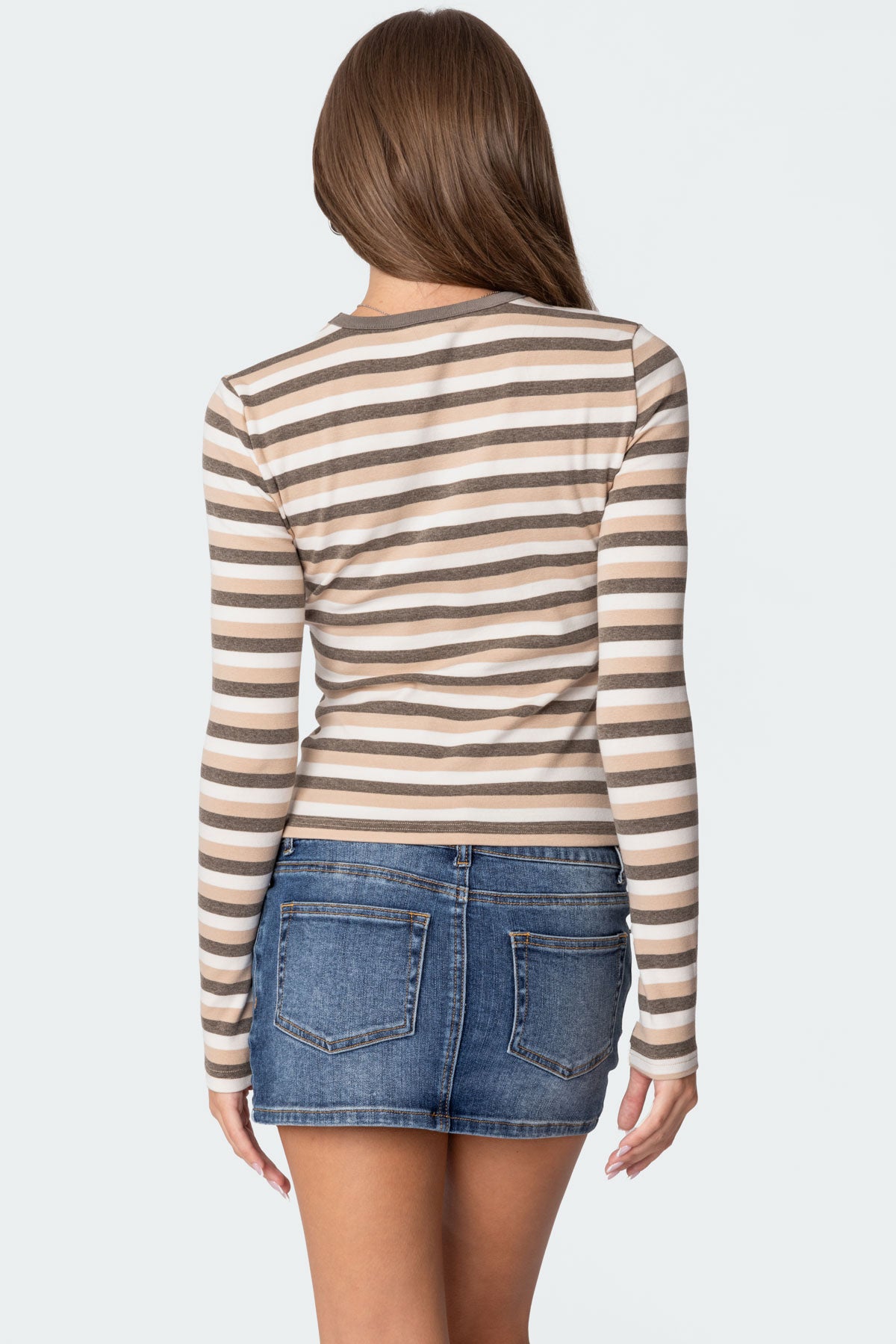 Sivan Striped Long Sleeve T Shirt - Image 5