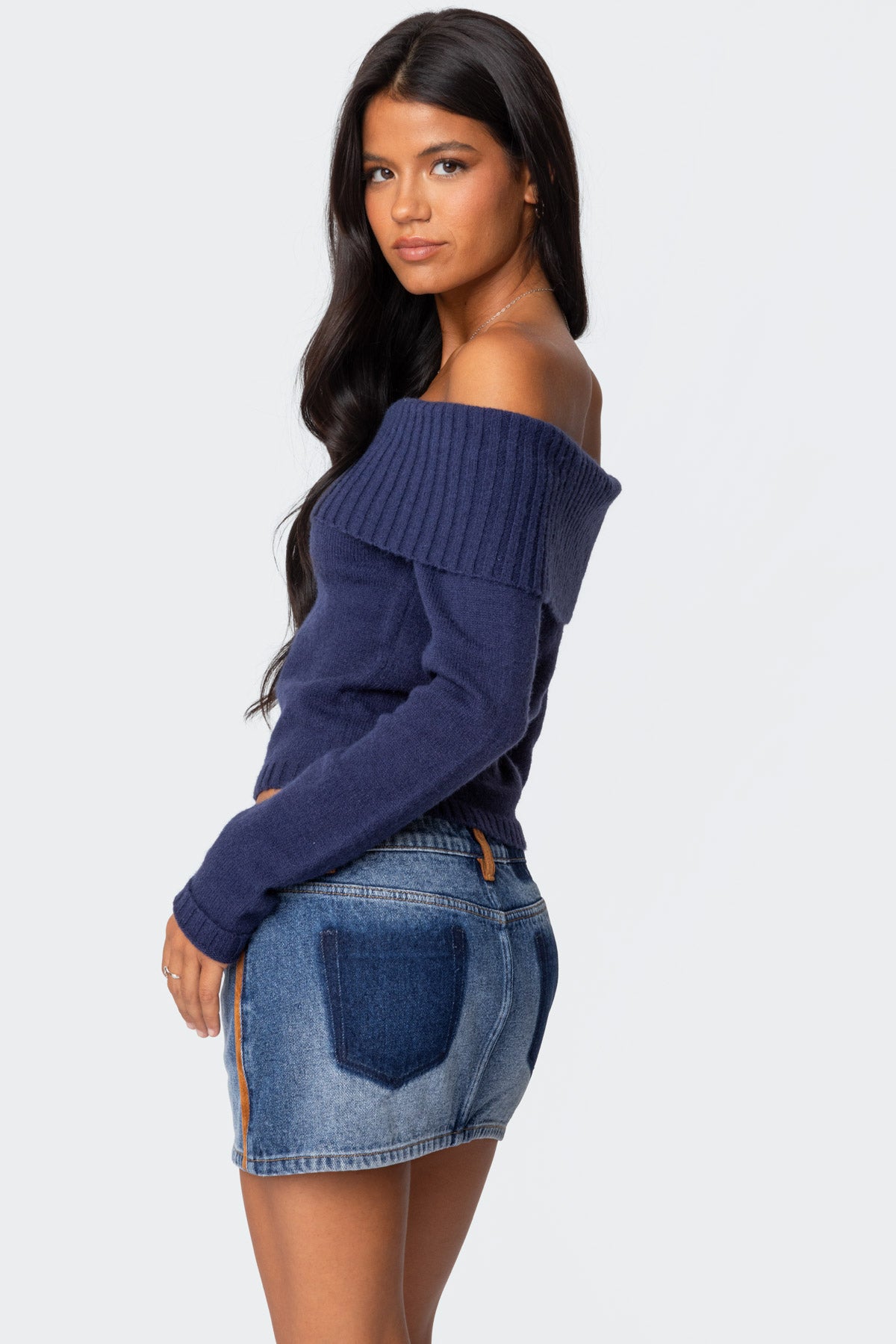 Tamara Fold Over Knit Top - Image 4