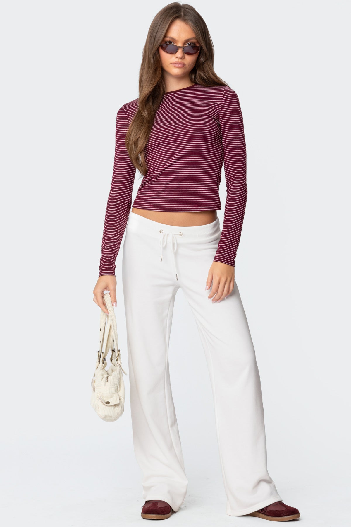 Brianna Striped Long Sleeve T Shirt - Image 2