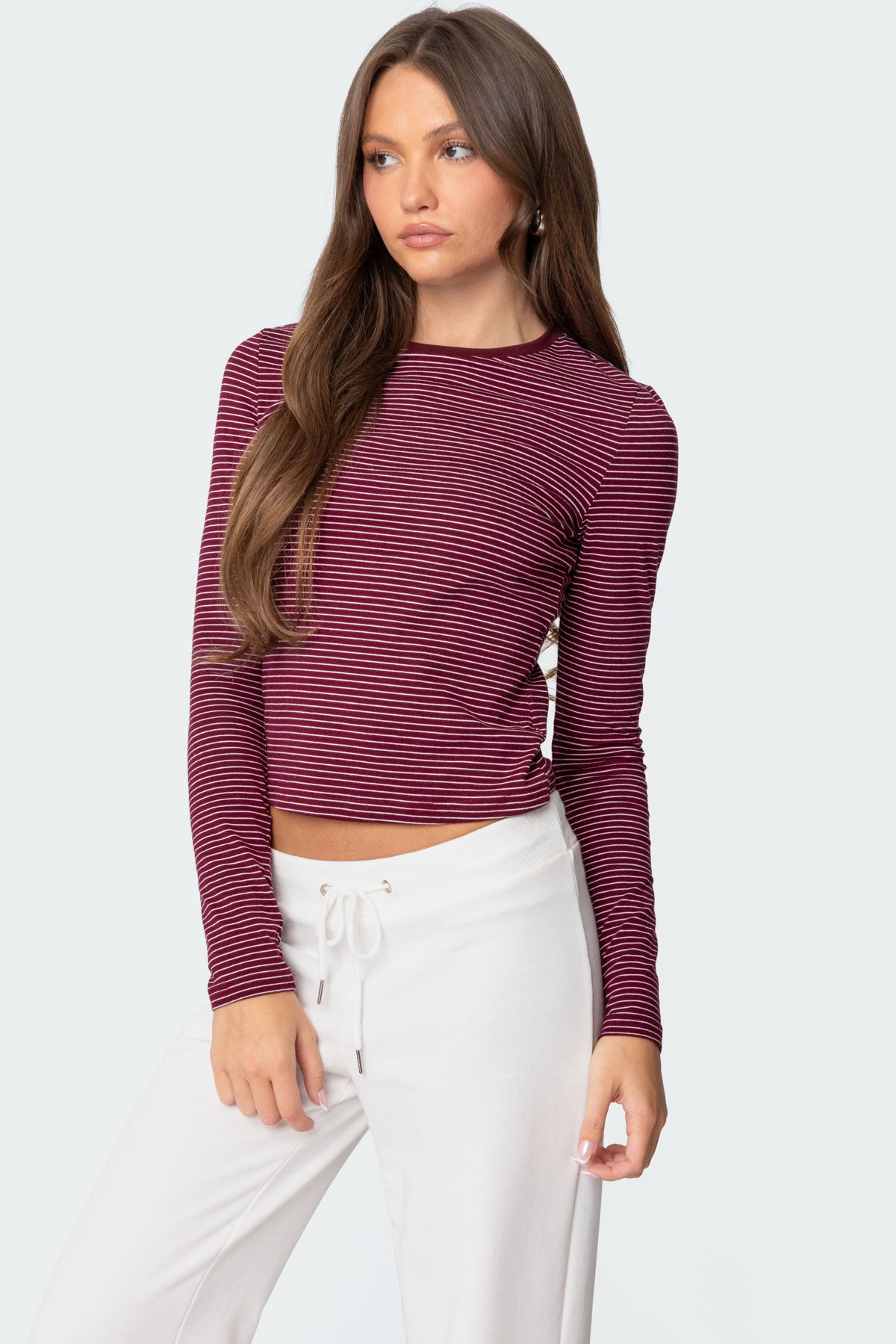 Brianna Striped Long Sleeve T Shirt - Image 3