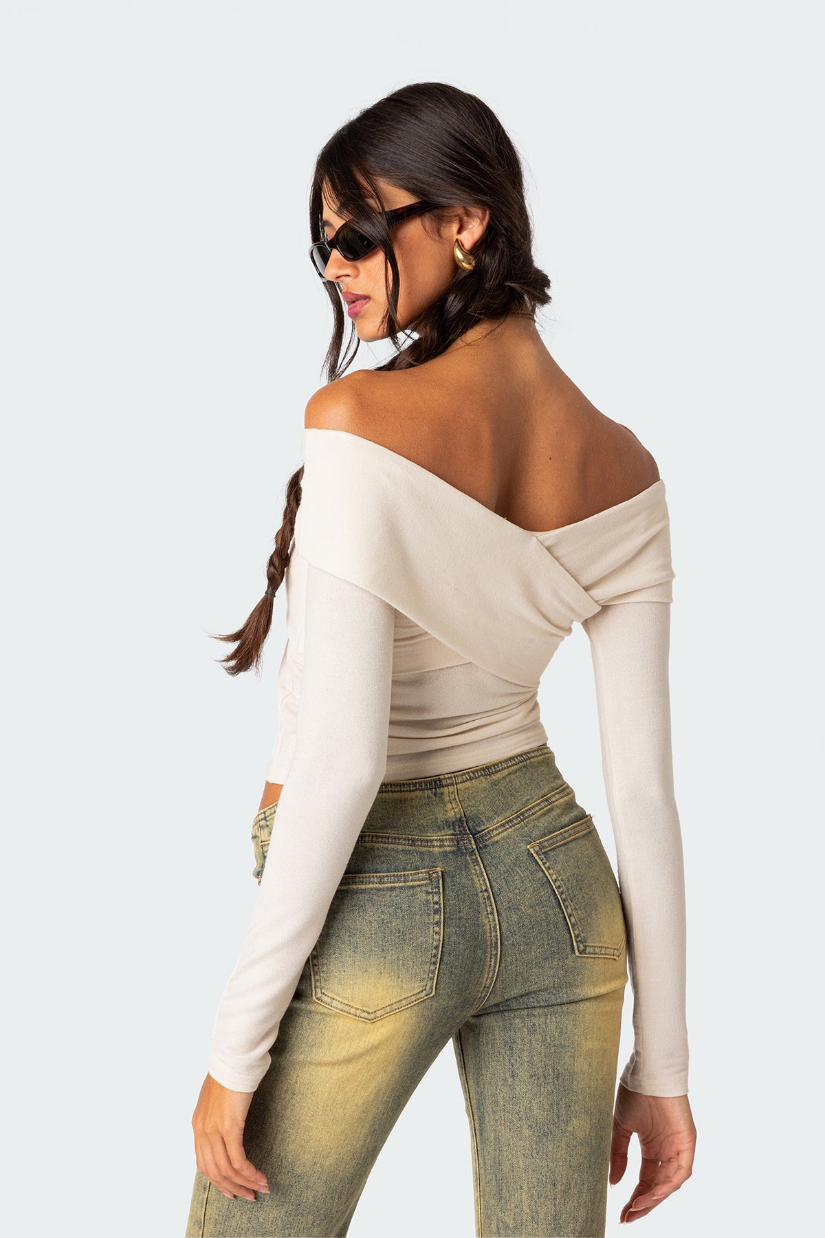 Crossover Off Shoulder Top - Image 4