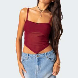 Cressida Sheer Mesh Tank Top