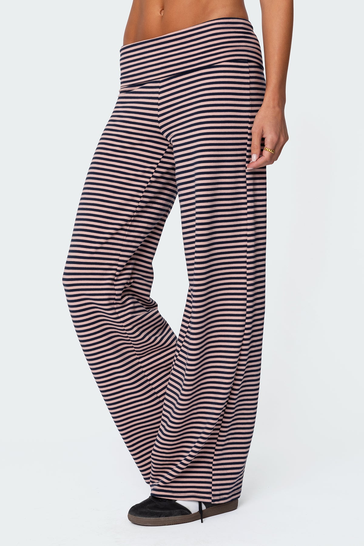 Lilah Striped Fold Over Pants - Image 4