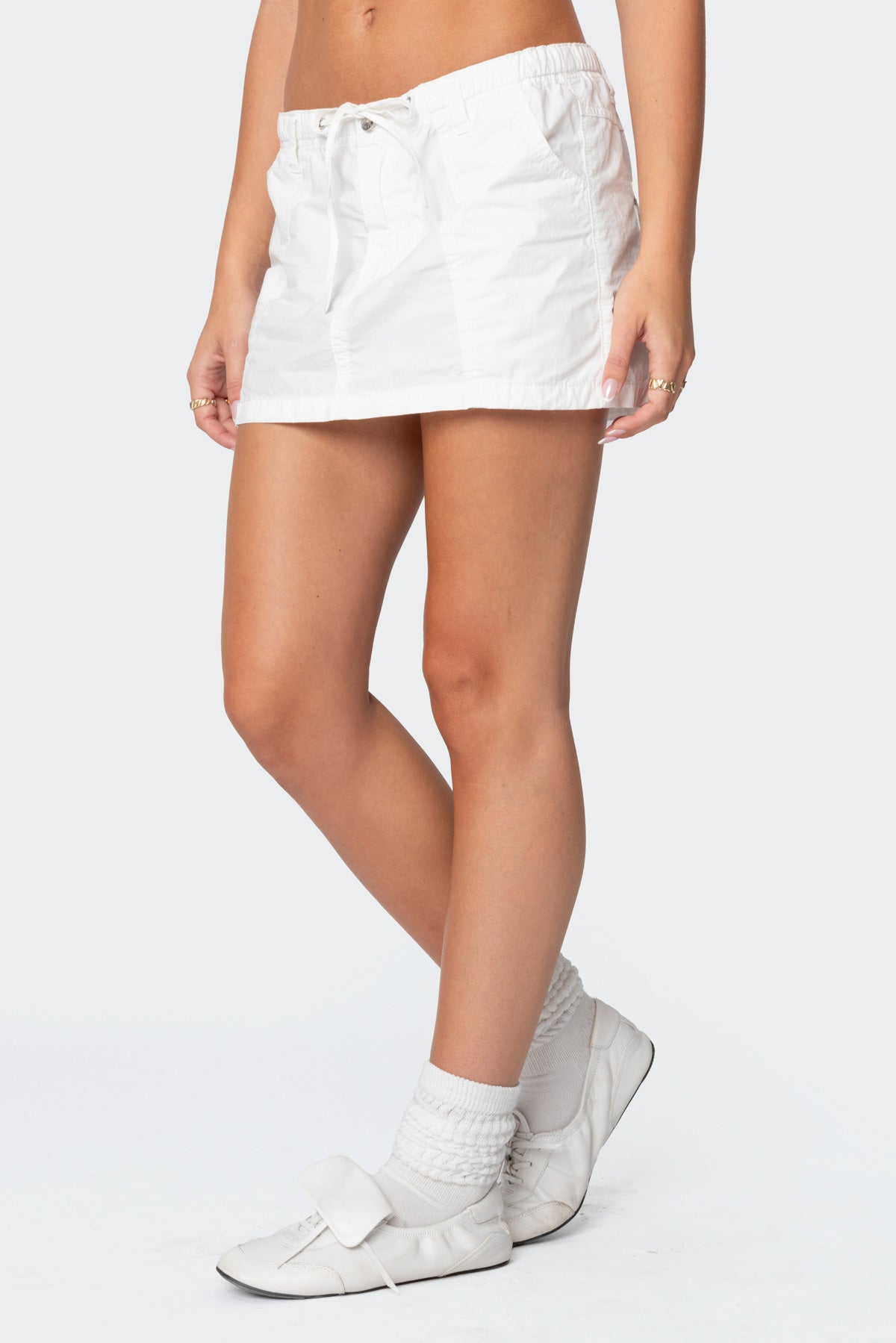 Crinkle Cargo Mini Skirt - Image 4
