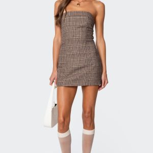 Boss Mode Plaid Mini Dress