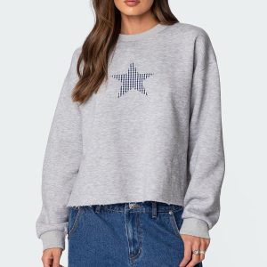Gingham Star Sweatshirt