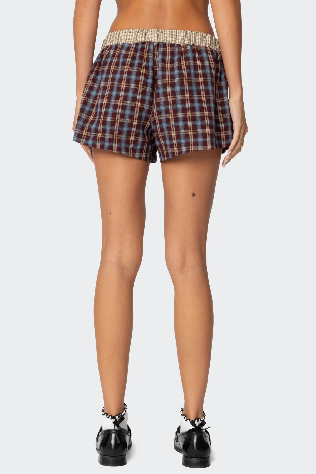 Mixed Plaid Boxer Shorts - Image 4
