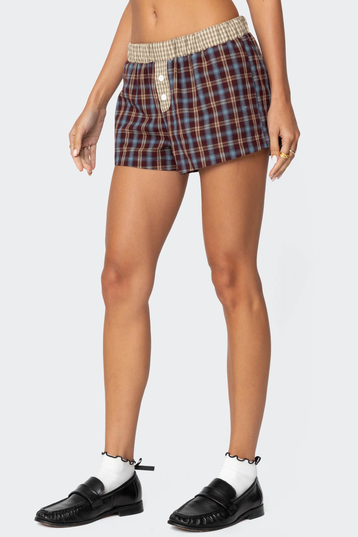 Mixed Plaid Boxer Shorts - Image 3