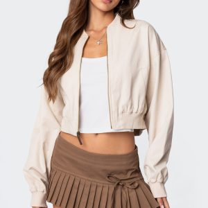Zarria Cropped Bomber Jacket