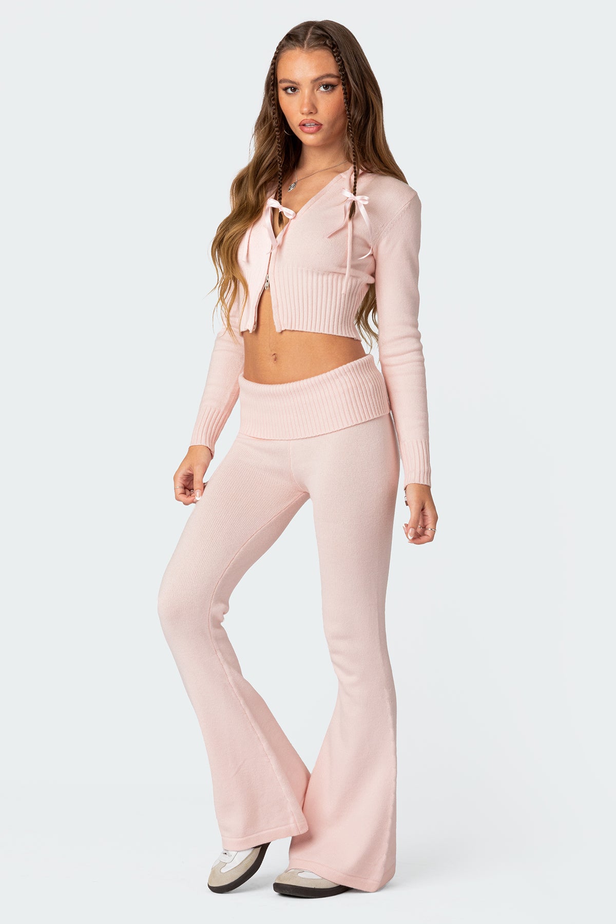Desiree Knitted Low Rise Fold Over Pants - Image 5