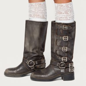 Lacey Layered Knee High Socks