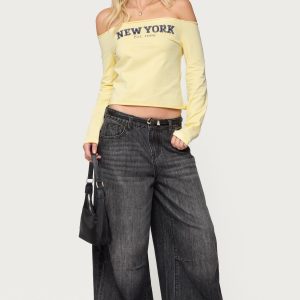 Skater Girl Washed Low Rise Jeans