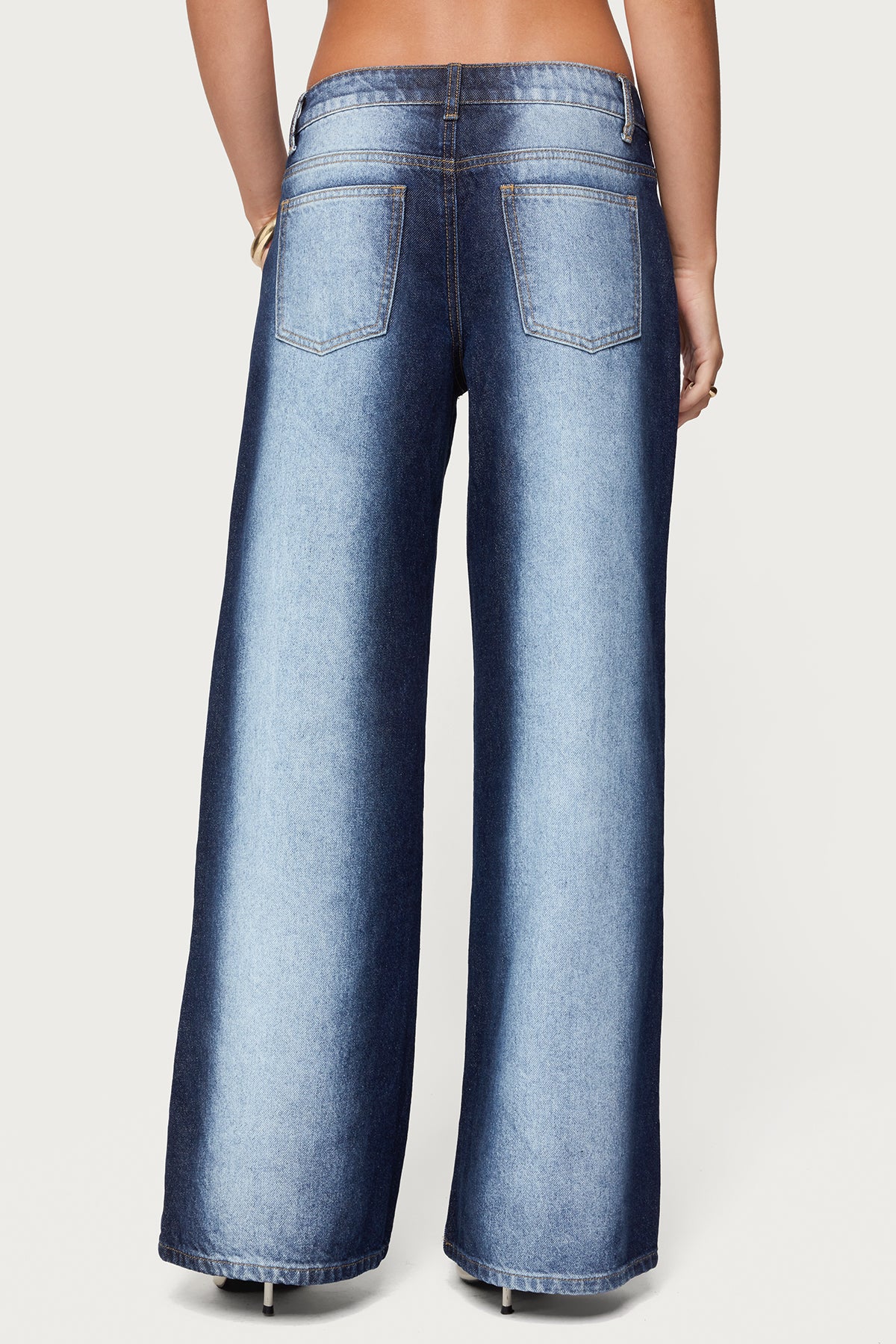 Ema Bleach Washed Low Rise Jeans - Image 5