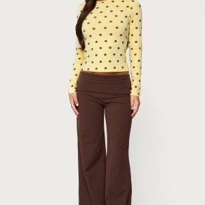 Wide Leg Fold Over Pants