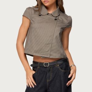 Haislee Plaid Tailored Shirt