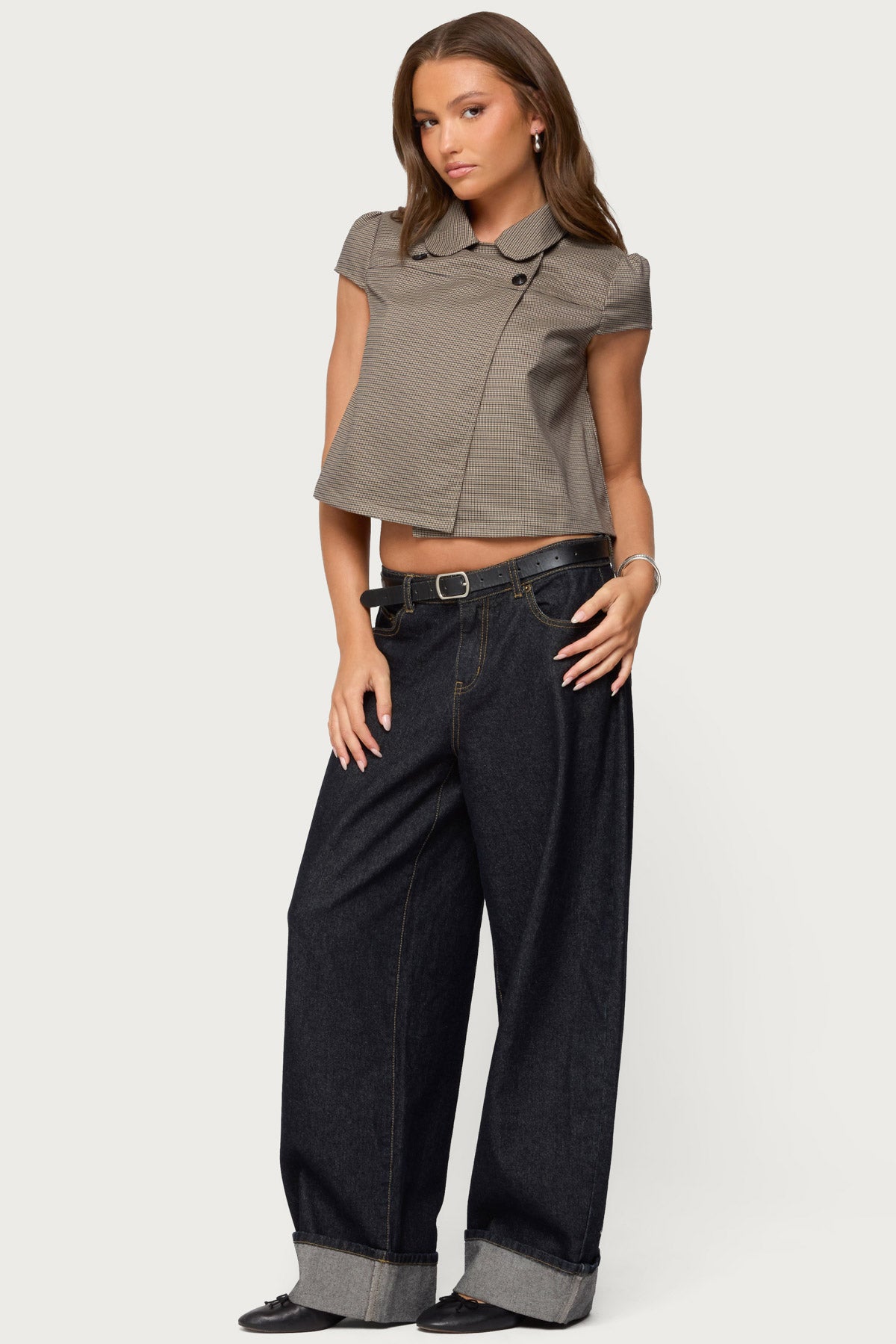 Haislee Plaid Tailored Shirt - Image 4