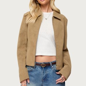 Cozette Faux Leather Jacket