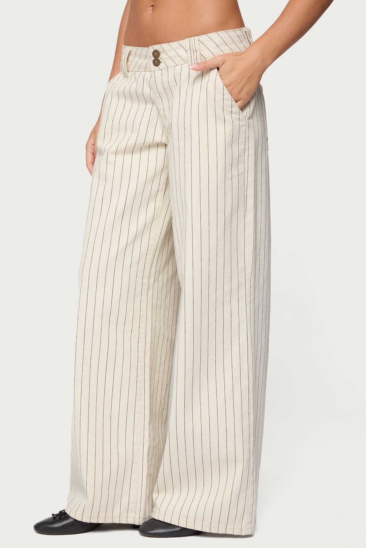 Cory Striped Low Rise Jeans - Image 3