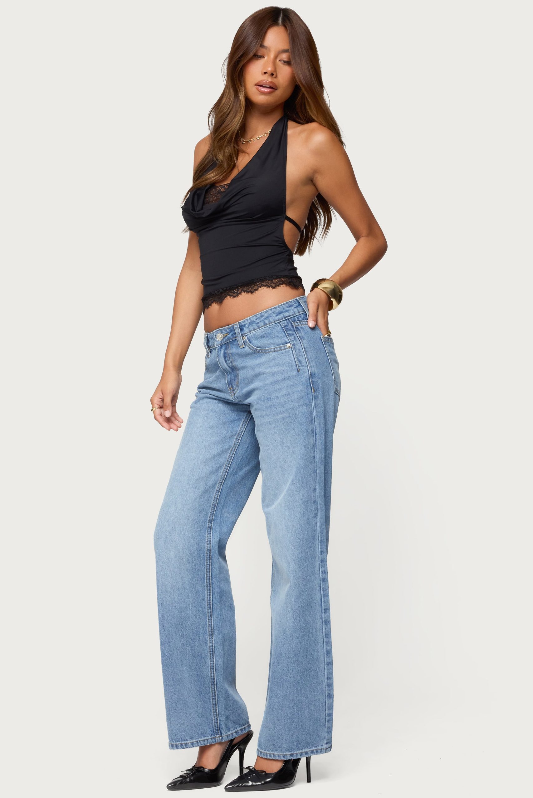 Holly Straight Leg Mid Rise Jeans - Image 3