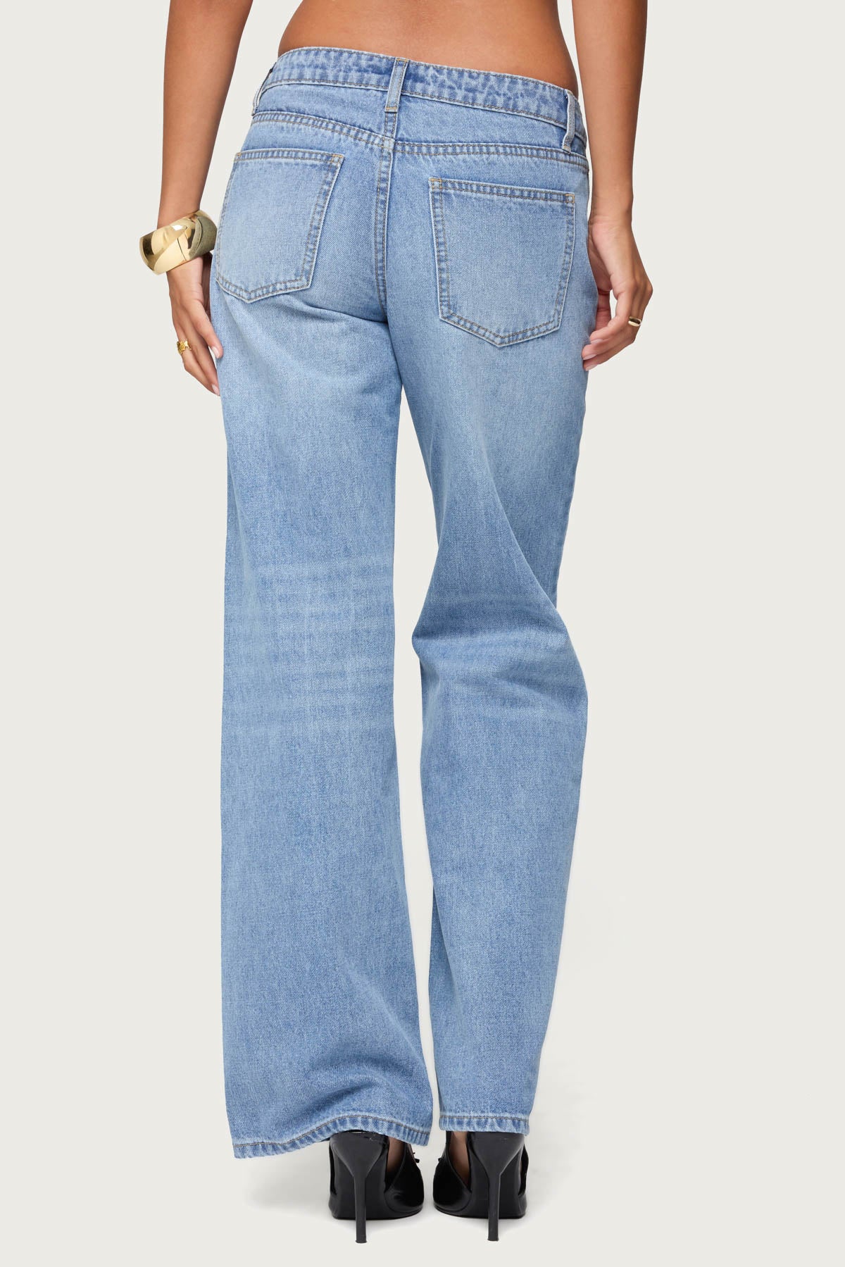 Holly Straight Leg Mid Rise Jeans - Image 4