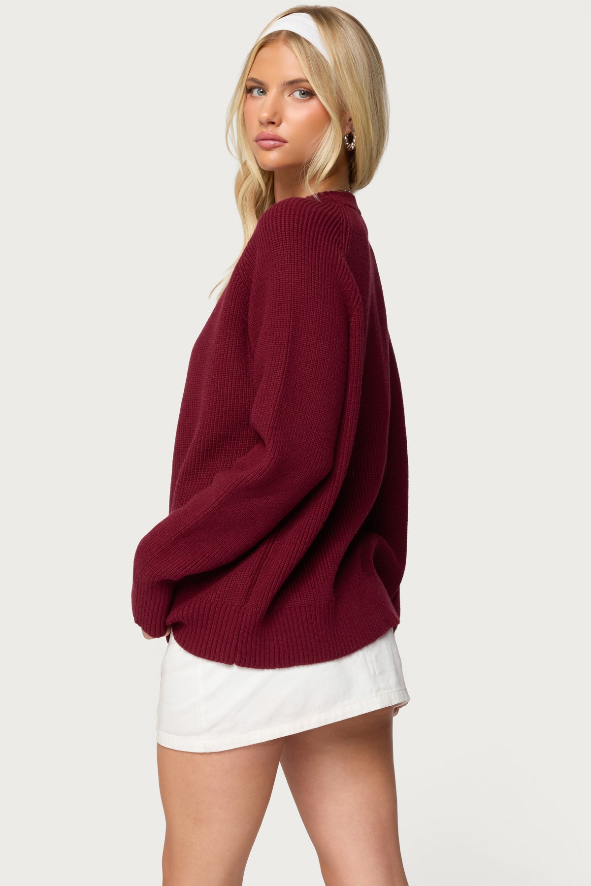 Lavonne Oversized Knit Raglan Sweater - Image 5