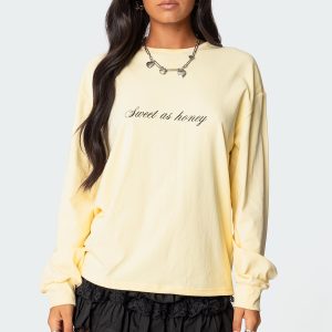 Honeybee Oversized Long Sleeve T Shirt