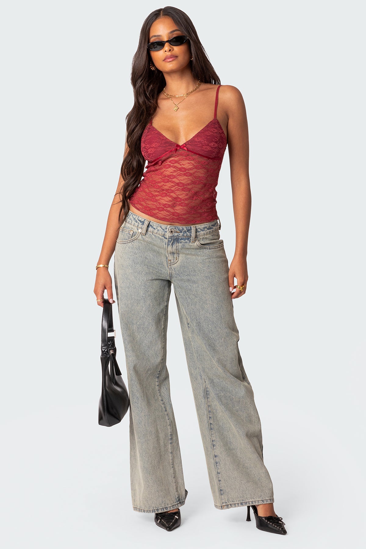 Eira Sheer Lace Tank Top - Image 5