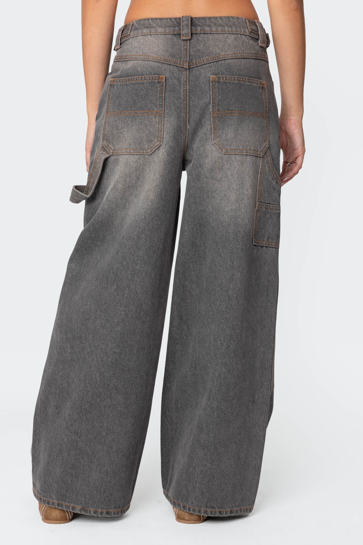 Baggy Washed Low Rise Carpenter Jeans - Image 4