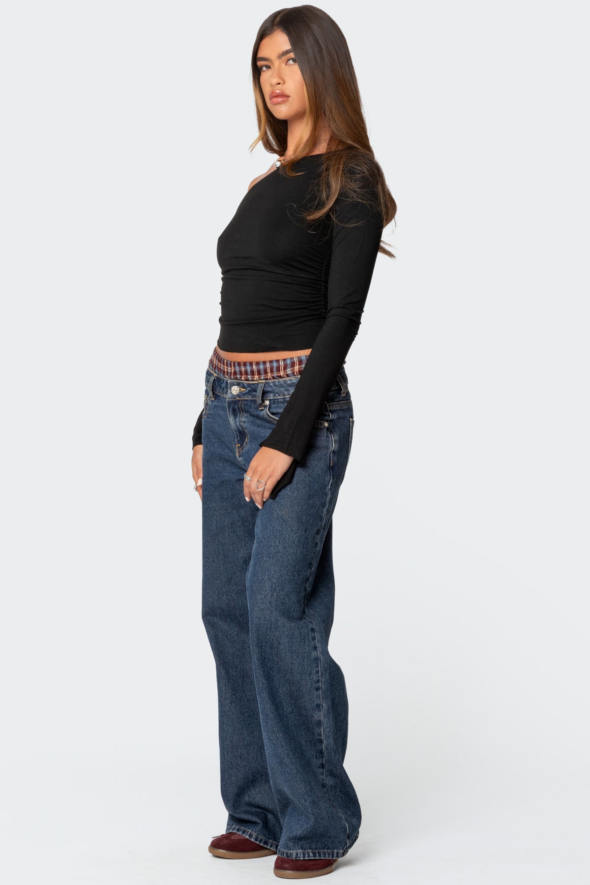 Stacie Asymmetric Long Sleeve Top - Image 3