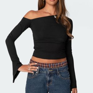 Stacie Asymmetric Long Sleeve Top