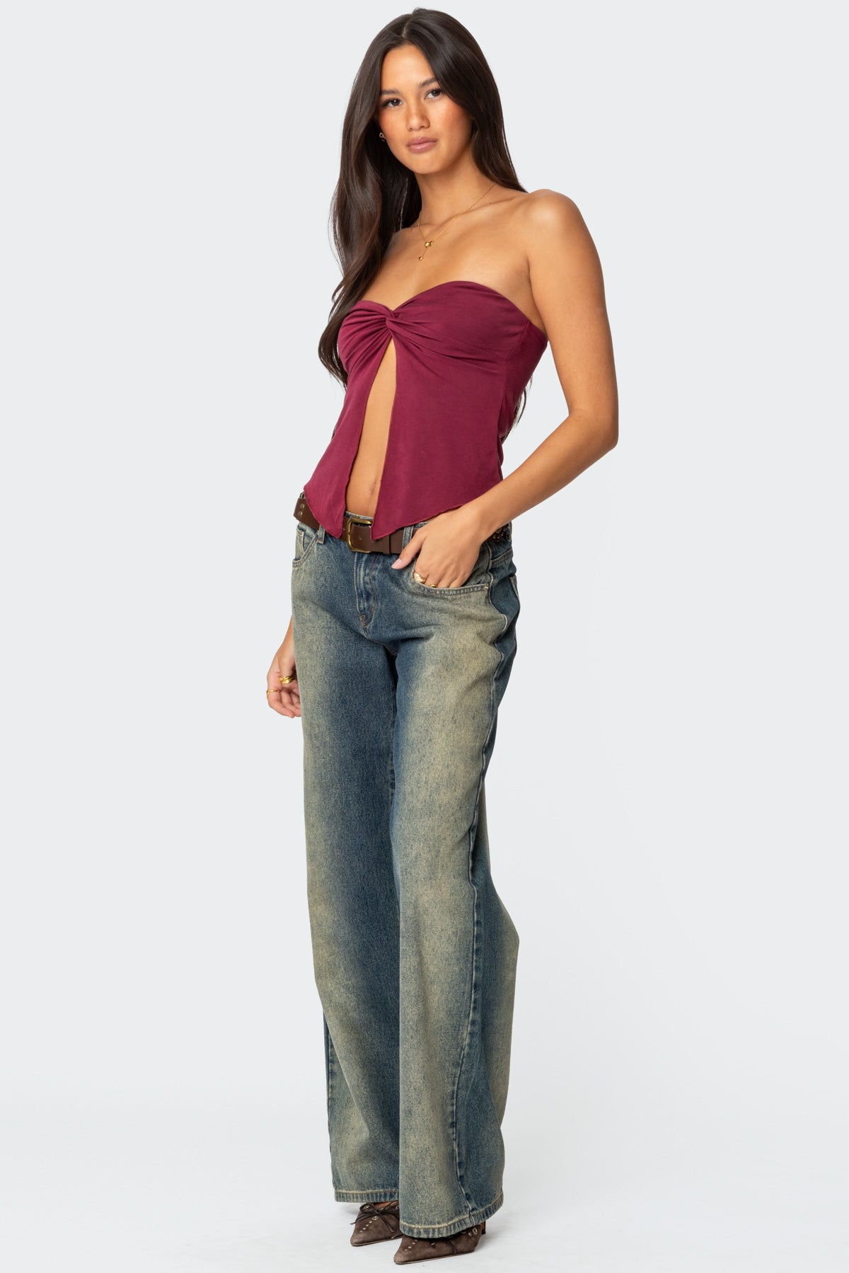 Twisted Split Front Tube Top - Image 4
