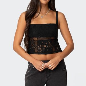 Gwyn Mixed Lace Top