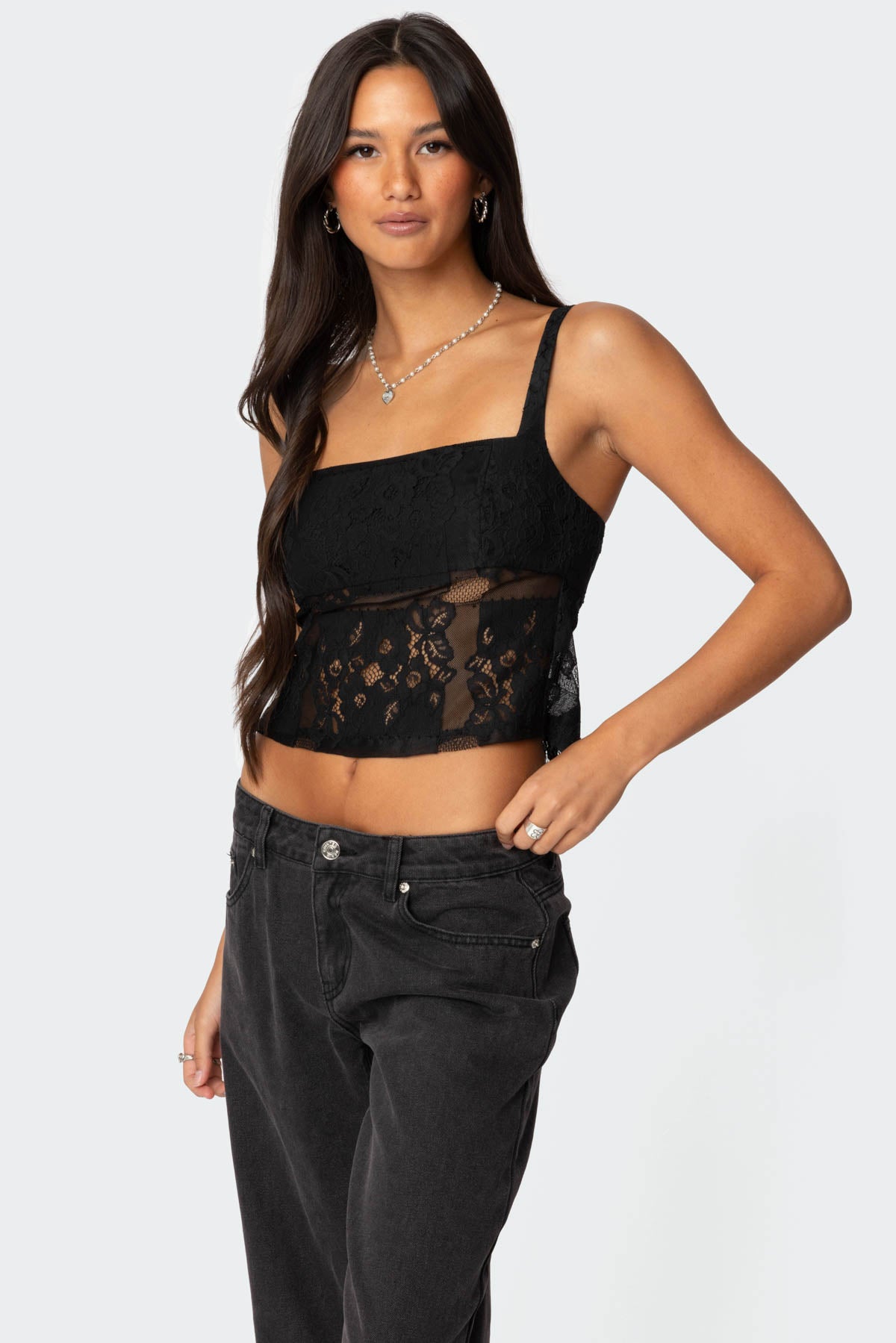 Gwyn Mixed Lace Top - Image 4
