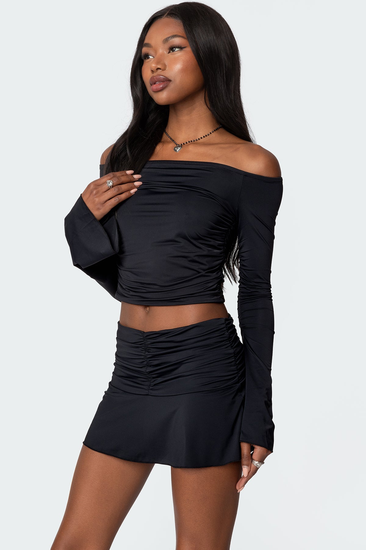 Corey Off The Shoulder Gathered Top - Image 3