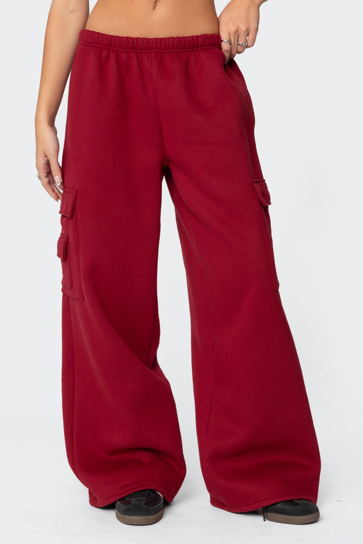 Wide Leg Cargo Sweatpants - Image 2