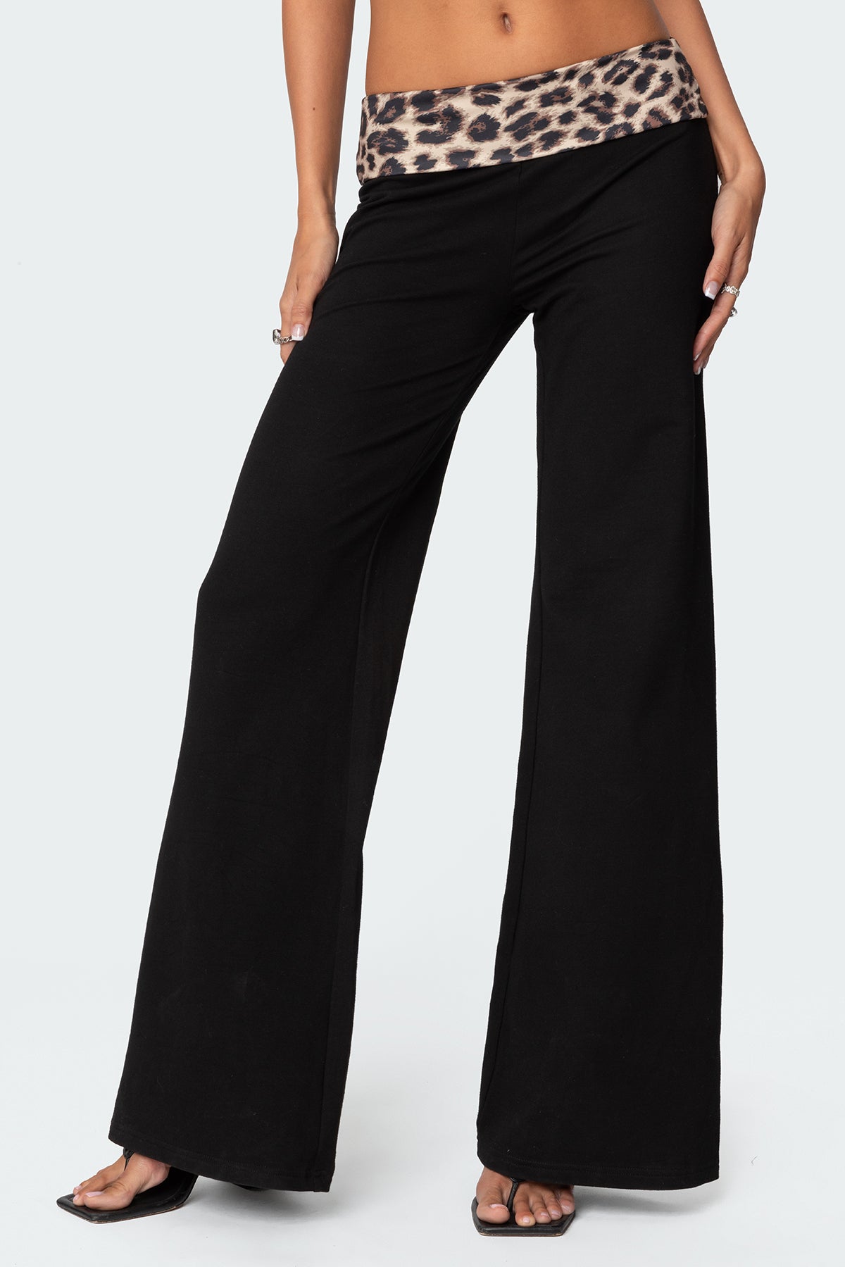 Leopard Fold Over Pants - Image 2