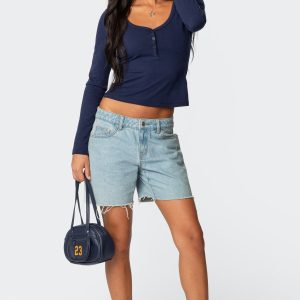 Tomboy Low Rise Denim Shorts