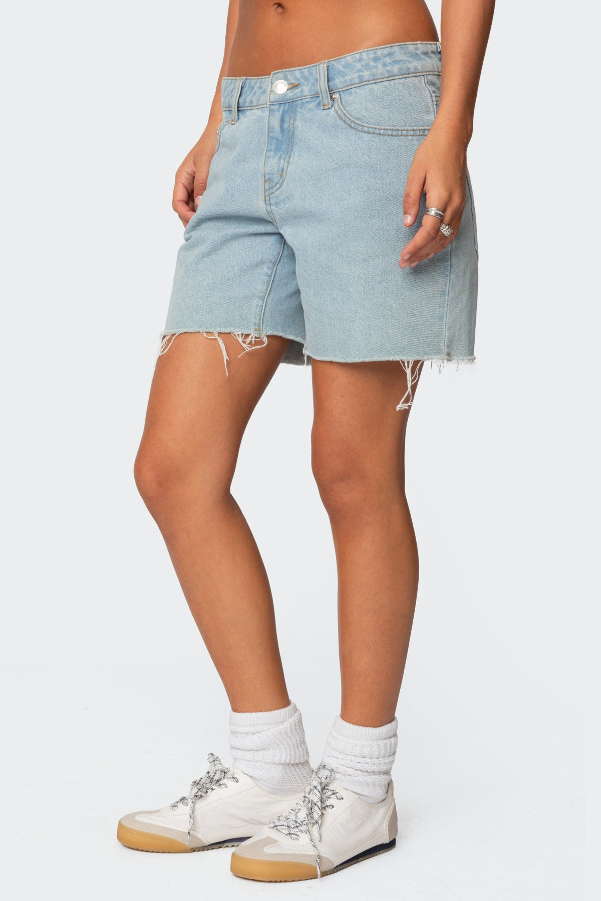 Tomboy Low Rise Denim Shorts - Image 4