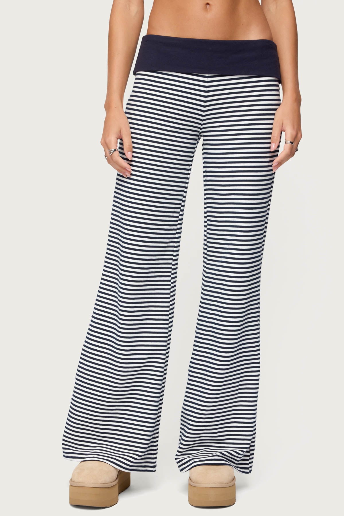 Meggy Striped Fold Over Pants - Image 2
