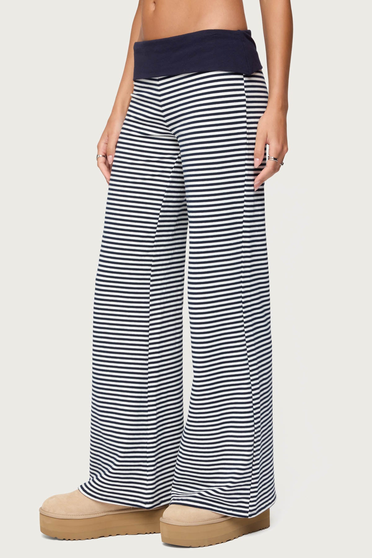 Meggy Striped Fold Over Pants - Image 3