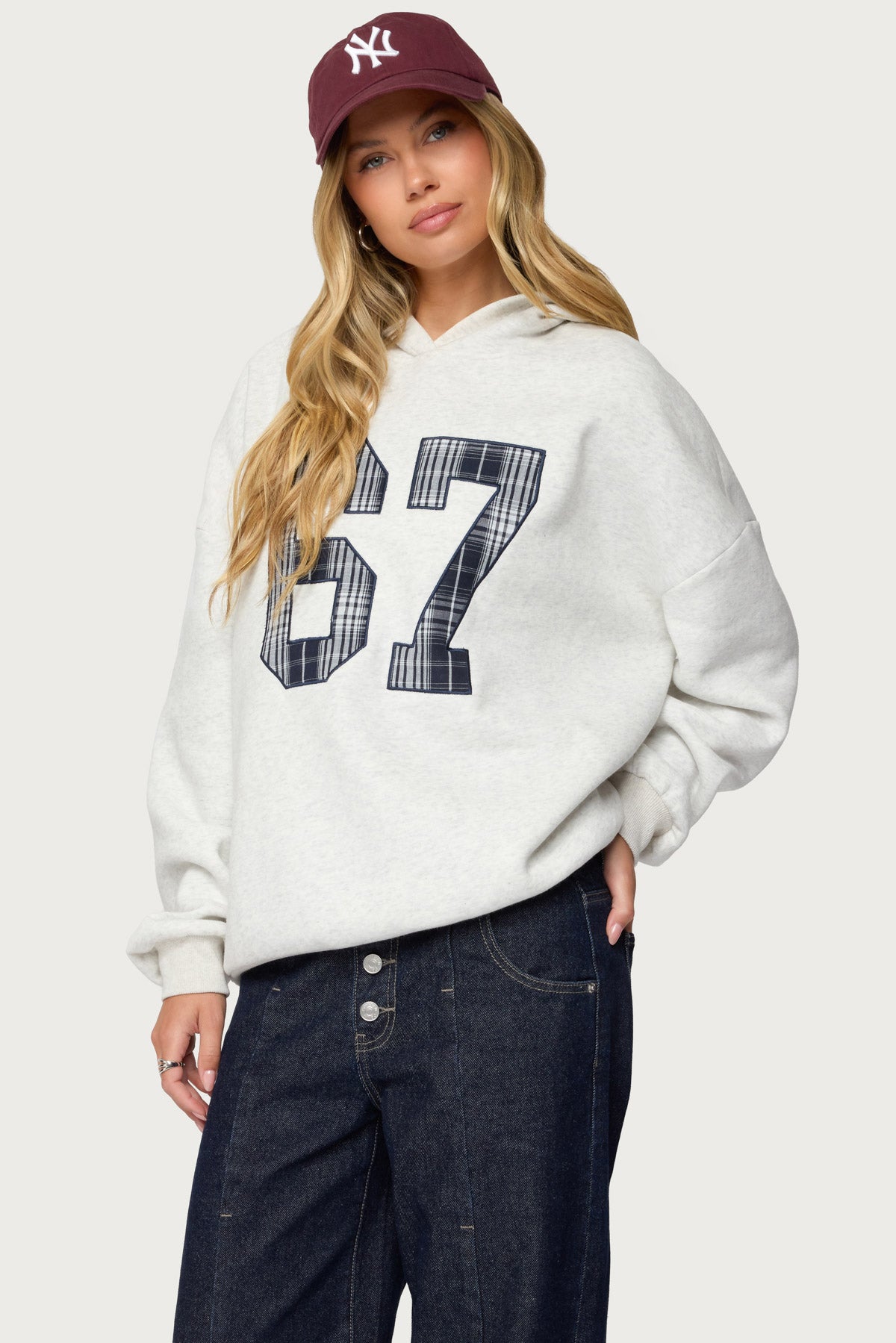 Gali Plaid 67 Oversized Hoodie - Image 4