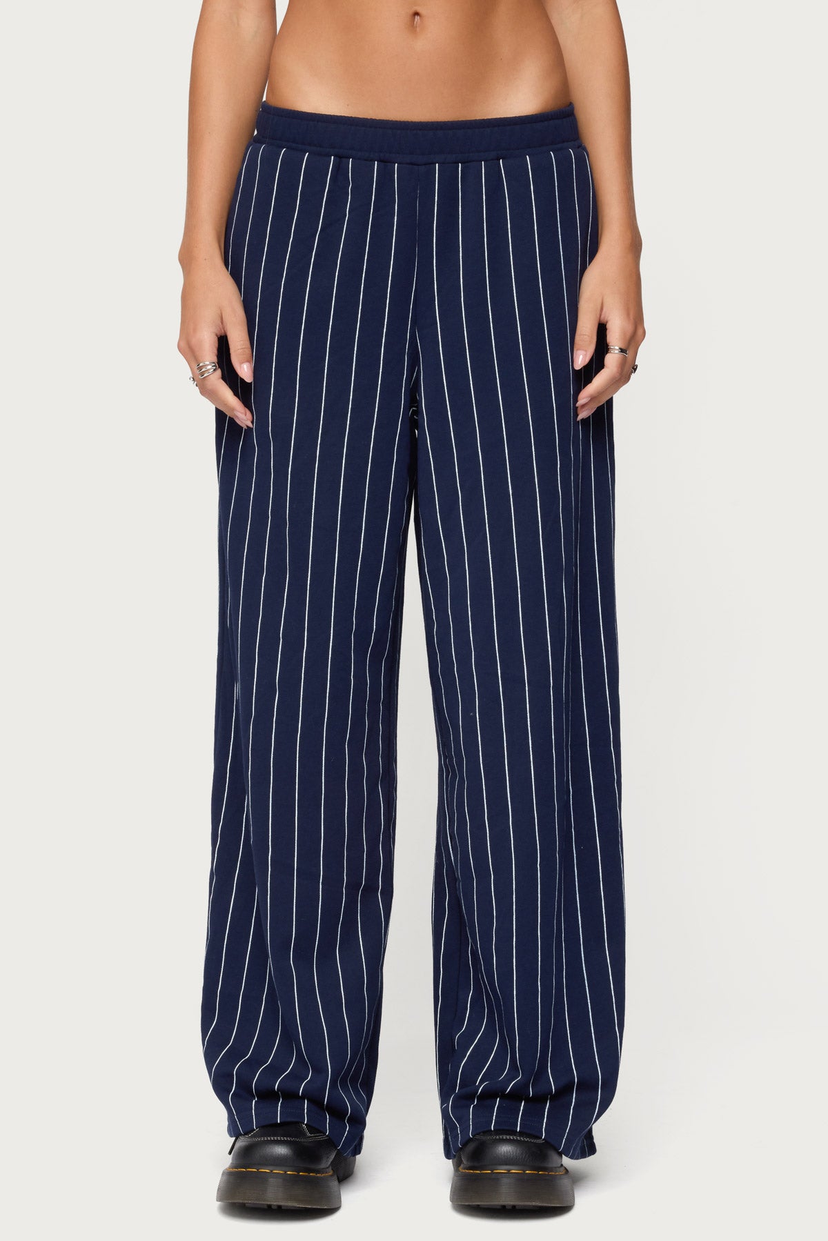 Mercer Pinstripe Wide Leg Sweatpants - Image 2